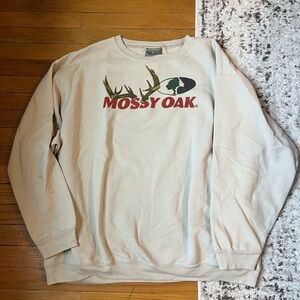 Mossy Oak Men's Tan Crewneck Sweatshirt